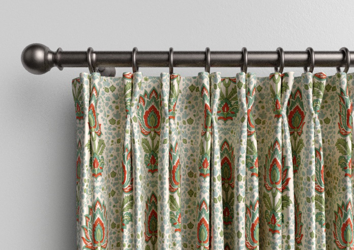 Petal & Block Lotus Blossom, Neem - Made to Measure Curtains - Image 10
